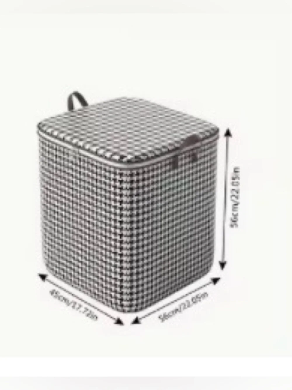 Large Black & White Houndstooth Storage Bag